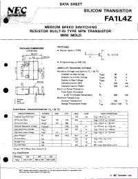 Datasheet FA1L4 manufacturer NEC